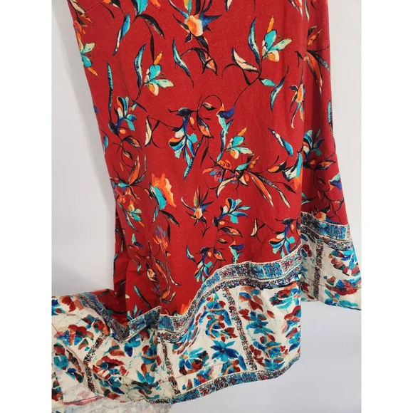 NWT Anthropologie Sleeveless Asymmetrical Floral Linen Midi Dress Sz 10 #9K403 - Picture 6 of 14